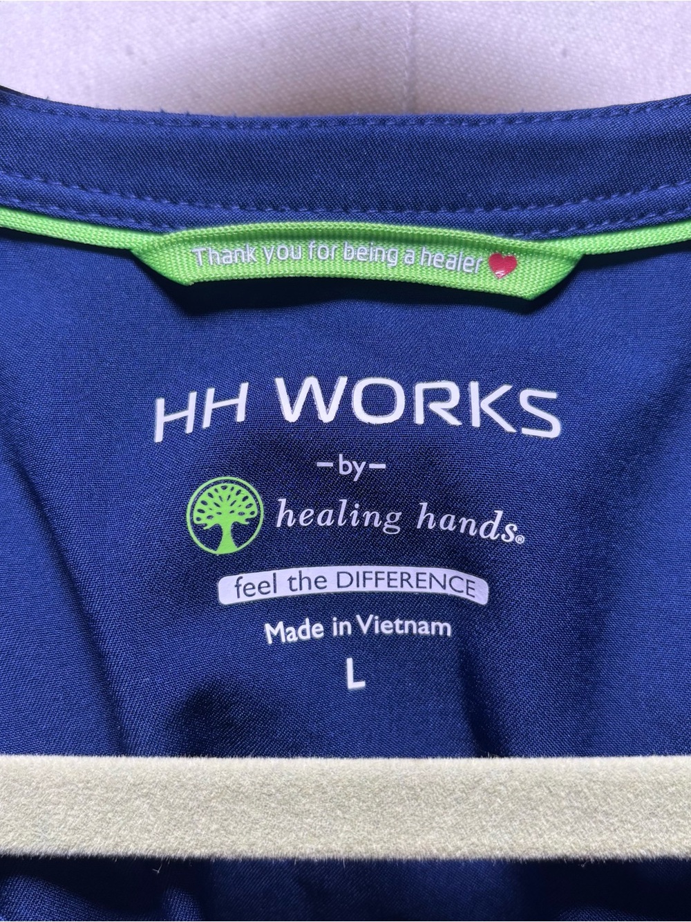 HH Works by Healing Hands Snap Front Scrub Jacket Size L - Picture 6 of 8